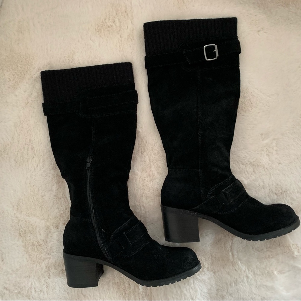 BC Footwear Black Women suede boots size 9.5